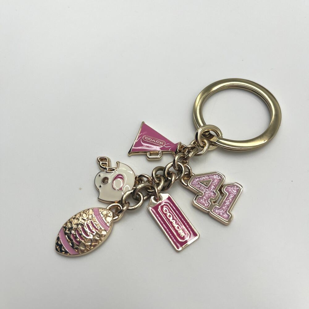 COACH Bag Charm Key Chain RARE, Cheerleading Football  NWOT - Picture 4 of 7